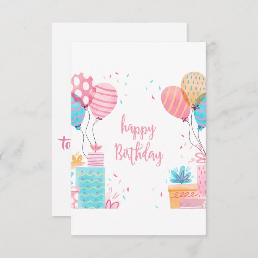 Geschenkboxen Happy Birthday (Vorne/Hinten)