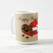 Geschenkboxen Herzschokolade - Valentine | Text hi Kaffeetasse (Vorderseite Links)
