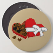 Geschenkboxen Herzschokolade - Valentinstag Button (Vorne & Hinten)