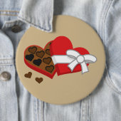 Geschenkboxen Herzschokolade - Valentinstag Button (Beispiel)