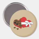 Geschenkboxen Herzschokolade - Valentinstag Magnet (Vorderseite/Rückseite)
