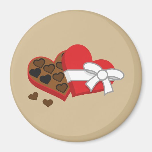 Geschenkboxen Herzschokolade - Valentinstag Magnet (Vorne)
