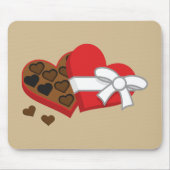 Geschenkboxen Herzschokolade - Valentinstag Mousepad (Vorne)