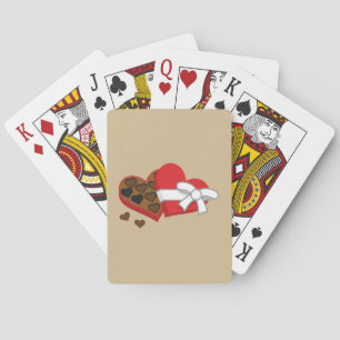 Geschenkboxen Herzschokolade - Valentinstag Spielkarten