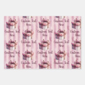Geschenkboxen in Rosa und Streifen Geschenkpapier Set (Vorderseite 2)
