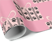 Geschenkboxen mit Dog Paws Pink Geschenkpapier (Rolleneckpunkt)