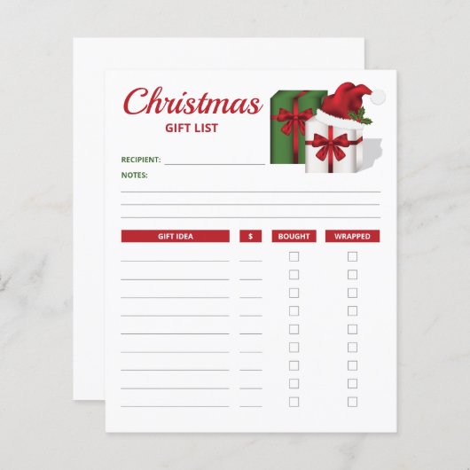 Geschenkboxen mit einem Hut - Weihnachtsgeschenkpl (Vorne/Hinten)