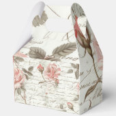 Geschenkboxen mit Handgriff - rosa Rosendesign Geschenkschachtel (Rückseite)