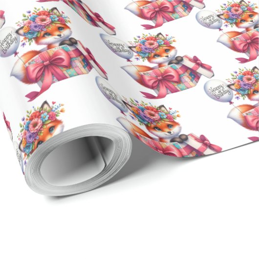 Geschenkboxen mit überraschendem Rotfuchs mit Ball Geschenkpapier (Rolleneckpunkt)