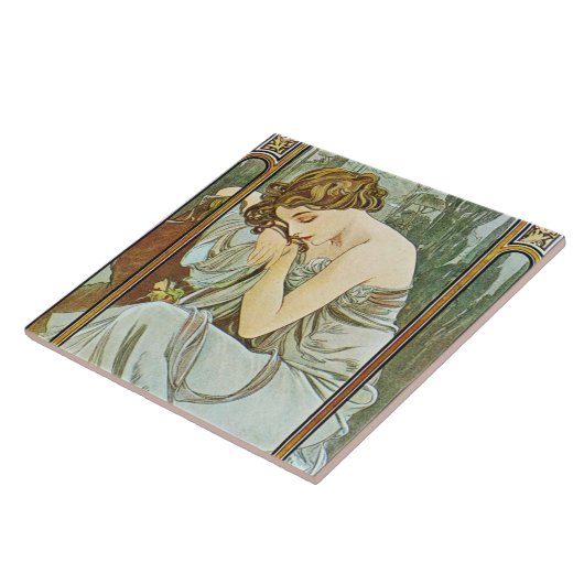 Geschenkboxen Mucha Repos de la Nuit Tile Trivet Fliese (Seite)