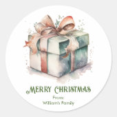 Geschenkboxen Runder Aufkleber (Vorderseite)