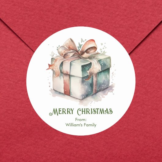 Geschenkboxen Runder Aufkleber