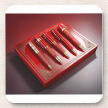 Geschenkboxen und fünf einzigartige Kugelschreiber