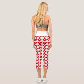 Geschenkboxen und Weihnachtsbaummuster Capri Leggings (Rückseite)