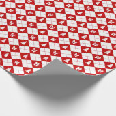 Geschenkboxen und Weihnachtsbaummuster Geschenkpapier (Ecke)