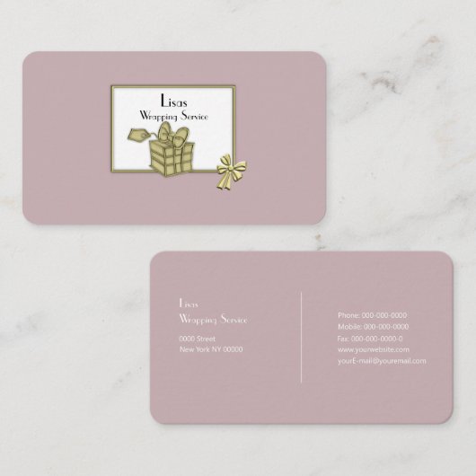 Geschenkboxen Visitenkarte (Vorne/Hinten)