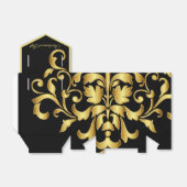 Geschenkboxen von Gold und Black Bridesmaid Geschenkschachtel (Ungefaltet)