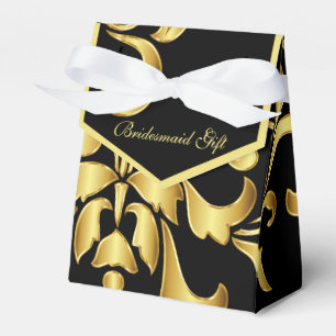 Geschenkboxen von Gold und Black Bridesmaid Geschenkschachtel