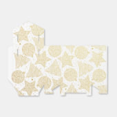 Geschenkboxen von Gold und Weiß-Weihnachtsmustern Geschenkschachtel (Ungefaltet)