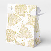 Geschenkboxen von Gold und Weiß-Weihnachtsmustern Geschenkschachtel (Rückseite)