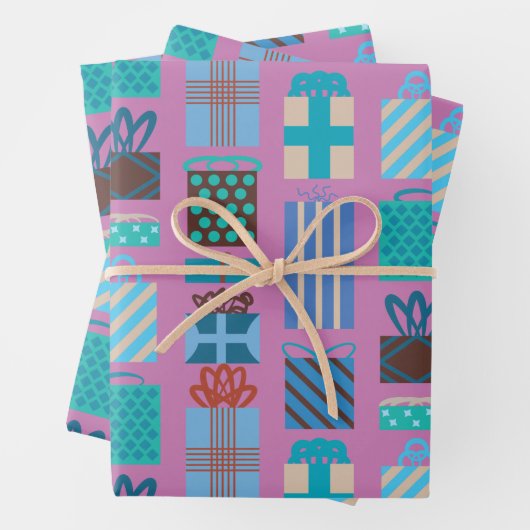 Geschenkboxen-Wrapper Geschenkpapier Set (Beispiel)