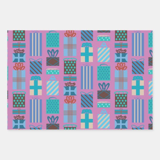 Geschenkboxen-Wrapper Geschenkpapier Set (Vorderseite 3)