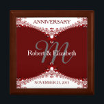 Geschenkboxen zum Hochzeitstag in Deep Red White L<br><div class="desc">Einzigartige und stilvolle Fraktal-Spitze in Rot und Weiß - Exquisite und elegante Brauerei, Jubiläum oder Verlobung. Persönlich mit Namen, Jubiläumsdatum und Monogramm oder Zahlen - gemacht in eine wunderbare hölzerne Geschenkboxen, um Schmuck behalten, Schmuckkasten für Ihre speziellen Keepsakes. Schenken Sie sich ein wunderbares Geschenk - füllen Sie die Schachtel mit...</div>