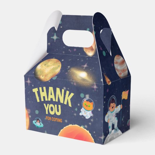 Geschenkboxen zum WeltraumGeburtstag, Geburtstagsg Geschenkschachtel (Vorderseite)