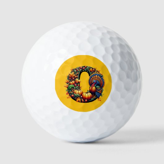 Geschenkbrief im Thanksgiving-Stil Golfball (Vorderseite)