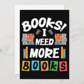 Geschenkbücher lesen Ich brauche mehr Bücher Dankeskarte (Vorne/Hinten)