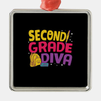Geschenke 2. Lehrerin | Diva zweiter Klasse Ornament Aus Metall