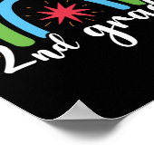 Geschenke 2. Lehrerin | Regenbogen der zweiten Kla Poster (Ecke)