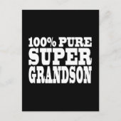 Geschenke 4 Enkel: 100% Pure Super Grandson Postkarte (Vorderseite)