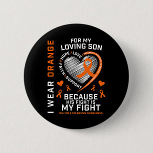 Geschenke Apparel Orange Son Multiple Sklerose Awa Button