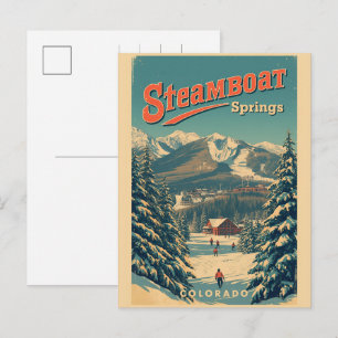 Geschenke aus der alten Zeit aus Steamboat Springs Feiertagspostkarte