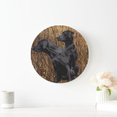 Geschenke aus schwarzem Labor, Labrador-Retriever, Große Wanduhr (Zuhause)