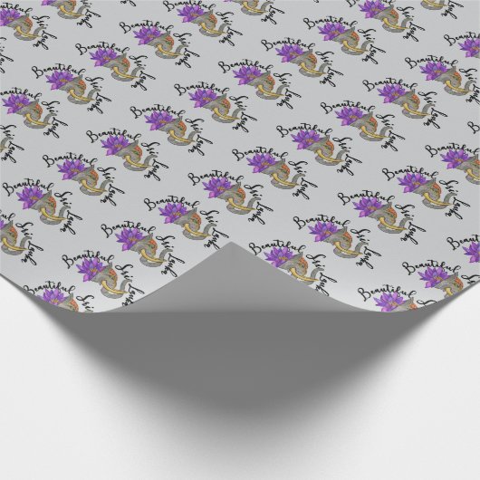 Geschenke aus Sri Lanka mit Elephant und Lotus Geschenkpapier (Ecke)