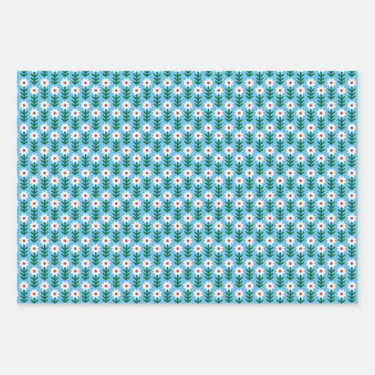 Geschenke aus Weihnachtsblättern Geschenkpapier Set (Vorderseite 3)