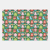 Geschenke aus Weihnachtsblättern Geschenkpapier Set (Vorderseite)