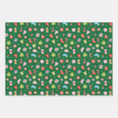 Geschenke aus Weihnachtsblättern Geschenkpapier Set (Vorderseite)