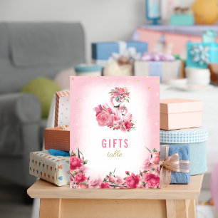 Geschenke Baby Dusche Pink Flamingo Ballerina Poster