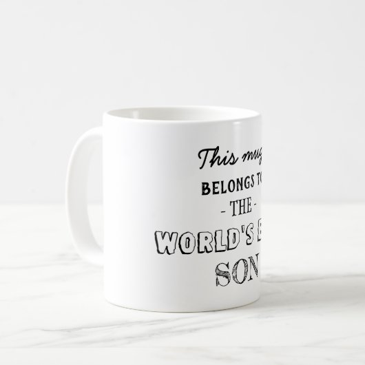 Geschenke Belongs an Best son Kaffeetasse (Vorderseite Links)