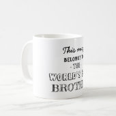 Geschenke Belongs an Brother Kaffeetasse (Vorderseite Links)