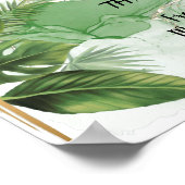Geschenke Brautparty Hochzeit tropischen Palm-Zeic Poster (Ecke)