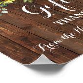 Geschenke Brautparty Hochzeit Western Sonnenblumen Poster (Ecke)