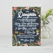 Geschenke| Brief an meine Tochter aus dem Vater Einladung (Stehend Vorderseite)