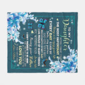 Geschenke| Brief an meine Tochter aus dem Vater Fleecedecke (Vorderseite (Horizontal))