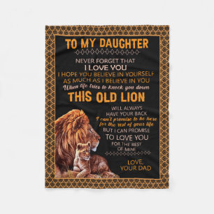 Geschenke  Brief an meine Tochter aus dem Vater Fleecedecke