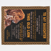 Geschenke| Brief an meine Tochter aus dem Vater Fleecedecke (Vorderseite (Horizontal))