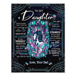 Geschenke  Brief an meine Tochter aus dem Vater Fotodruck